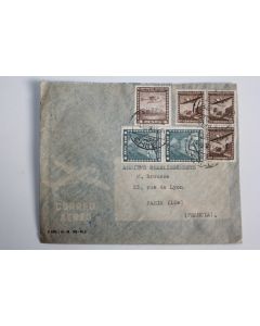 Enveloppe air mail Timbre Chili poste aérienne 4 pesos 1950