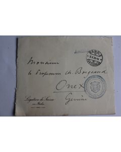 Enveloppe légation de Suisse en Italie politisches department 1920
