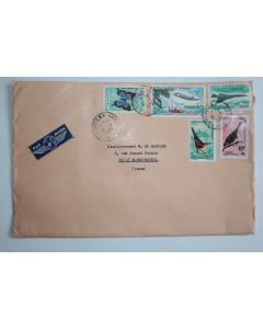Enveloppe par avion Nouvelle Caledonie cachet Roger Buisau 1970