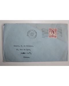 Enveloppe timbre Angleterre commeroial union marine dept 1958