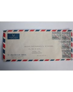 Enveloppe timbres Malte self government air mail 1947