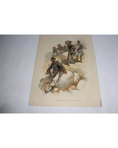 Estampe Ferdinandus Bersagliers et Compagnie Alpine