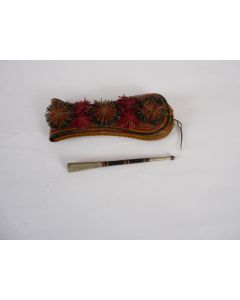 Étui + porte fume cigarette en cuir 