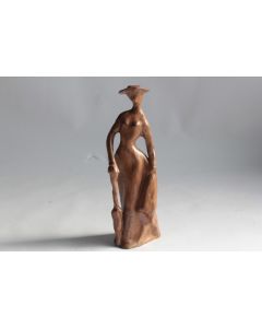 Femme au parapluie Victor de Nalda porcelaine Espagne