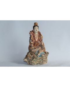 Figurine céramique Divinité Satsuma Japon