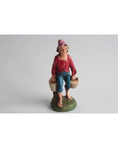 Figurine vintage Composition garçons portant des sceaux Italie