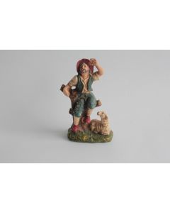 Figurine vintage Composition paysan en contemplation Italie