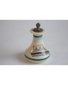 Flacon à parfum opaline Lentheric Paris bateau queen mary
