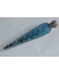 Flacon à sel cristal taillé et argent