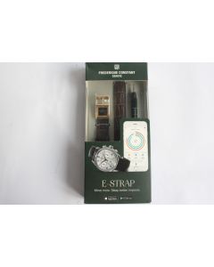 FREDERIQUE CONSTANT Bracelet connecté e-Strap cuir marron foncé 22 mm