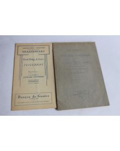 G. SHAKSPEARE dédicace La farce Joyeuses commères Programme théâtre 1928