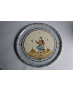 Grand plat faïence Kaillaudier Breton Bretagne