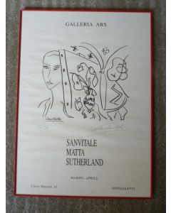 Grande Affiche Lithographiée SANVITALE Galerie d'Art Galleria Ars
