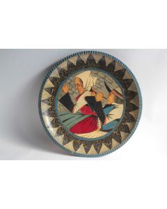 Grande assiette bois Paul FOUILLEN Quimper