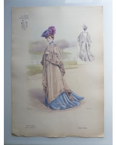 Grande Gravure Accessoires de Mode Femme 1900 Chapeaux