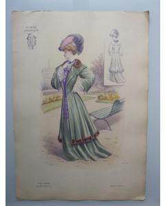 Grande Gravure Accessoires de Mode Femme 1900 Chapeaux