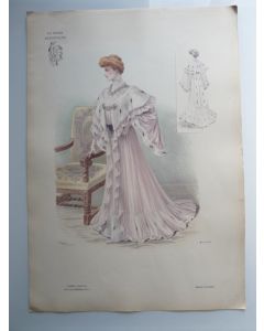 Grande Gravure Accessoires de Mode Femme 1900 Robe