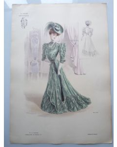 Grande Gravure Accessoires de Mode Femme 1900 Robe