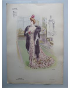 Grande Gravure Accessoires de Mode Femme 1900 Robes