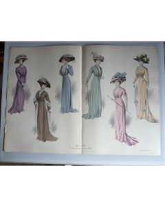 Grande Gravure Accessoires de Mode Femme 1908 Toilette