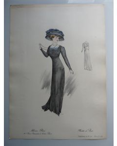 Grande Gravure Accessoires de Mode Femme 1909 Chapeaux