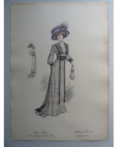 Grande Gravure Accessoires de Mode Femme 1909 Chapeaux