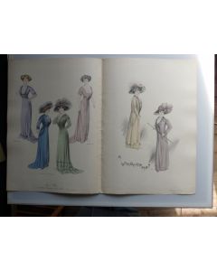 Grande Gravure Accessoires de Mode Femme 1909 Robe