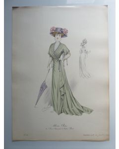 Grande Gravure Accessoires de Mode Femme 1910 Chapeaux