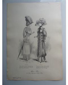 Grande Gravure Accessoires de Mode Femme 1910 Chapeaux