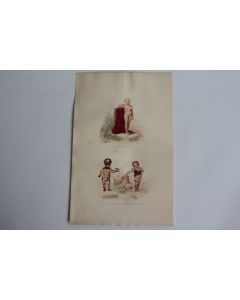 Gravure BUFFON Petite fille couverte de taches velues XIXe siècle