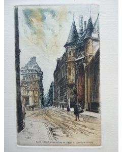 Gravure Eau forte originale Robin Paris Hôtel