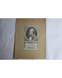 Gravure portrait Jean Victor de Besenval de Brünstatt Officier Suisse