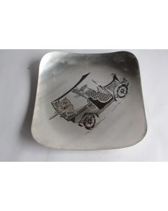 IKORA Assiette Dinanderie Automobile WMF 1950