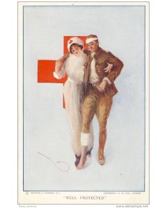 Illustrateur - Croix rouge - Femme - Guerre 1914-18