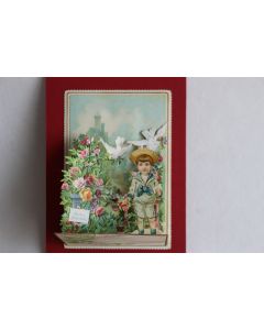 Image chromo dépliant XIXe siècle Colombes diorama