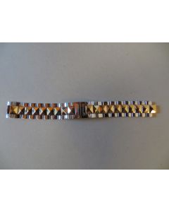Bracelet pour montre Guépard bicolore acier or  18 mm