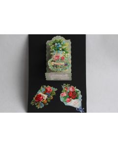 Images chromos dépliant XIXe siècle Fleurs