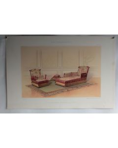 Estampe Décoration Chaise longue fauteuil et pouf G. Rémon