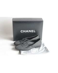 CHANEL Mocassins noir pailleté T38 C