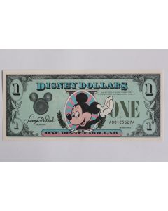 Billet 1 Disney Dollars Mickey Mouse neuf