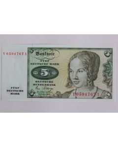 Billet 5 Mark Allemagne 1980 neuf