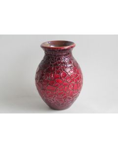 Vase craquelé rouge Gabriella Törzsök ZSOLNAY Zsolnay Pecs Hongrie