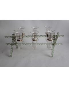 Bouquetière de table verre filigrané Napoléon III