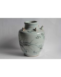 Jarre verseuse céramique Dragon bleu cobalt Chine Vietnam