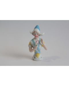 Demi figurine porcelaine Hollandaise à la rose
