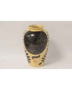 Vase terre vernissée Duingt le Château Poterie Savoyarde