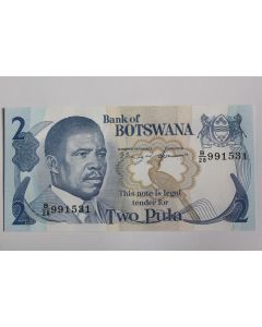Billet 2 Pula Botswana 1989-1992 neuf