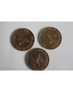 3 Jetons souvenir exploration spatiale américaine années 90 USA