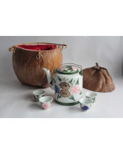 Service à thé Théière porcelaine Noix de coco Vietnam