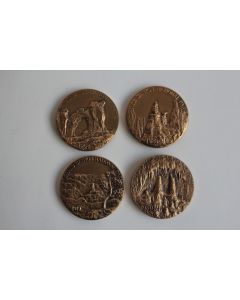 4 Jetons souvenir américain centenaire parc nationaux 1872-1972